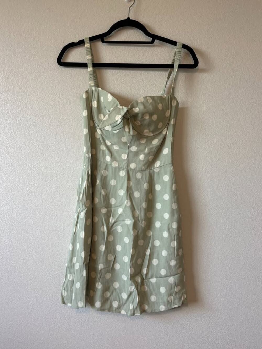Capulet Sage Green Polka Dot Bustier Mini Dress - Size S - NWT